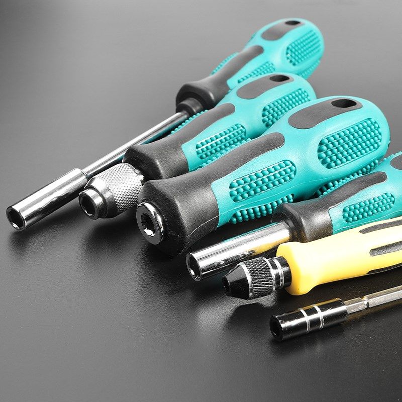 螺丝刀批头手柄6.35MM接杆转接头多用套筒 1/4风批头接Z驳强磁自