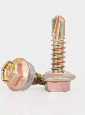 彩锌外六角自攻钻尾彩钢瓦燕尾螺丝钉M5x.2*19x25x32x38x50x63x12