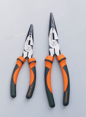 澳新工具尖嘴f钳子多功能省力包塑柄钓鱼钳电工剥线钳6寸8寸高碳