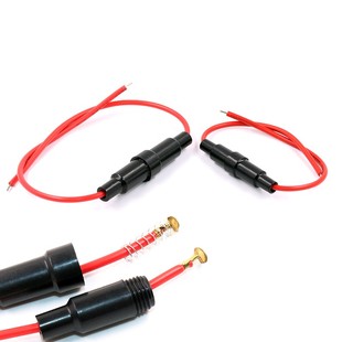 卡式 x30MM两款 座熔断丝器盒引线套管插 20MM熔芯6 保险丝管带线5