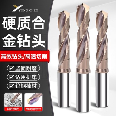 钨钢钻头高硬度h钢用钻头硬质合金麻花钻头CNC数控刀具非标定制