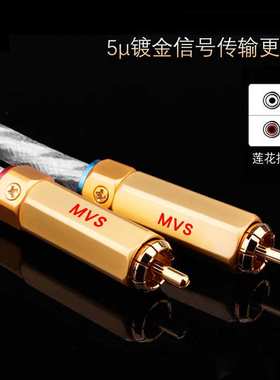 立顿Liton镀银双滤波磁环发烧音频信号线HiFi音响胆机功放连接线