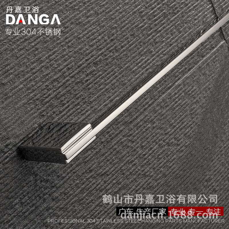 浴室毛巾杆单杆304不锈钢酒店金属毛巾架工程订做浴室架亮光X6003