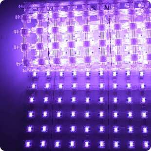 LED户外防水全彩H2020双灯P100像素异形幕墙网格屏文旅景观亮化