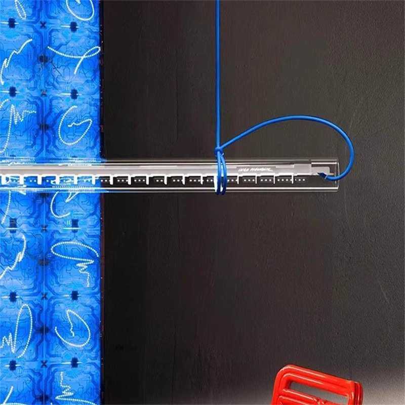 灯德国Ingo Maurer Tubular现代简约餐厅书房长条透明玻璃一字吊