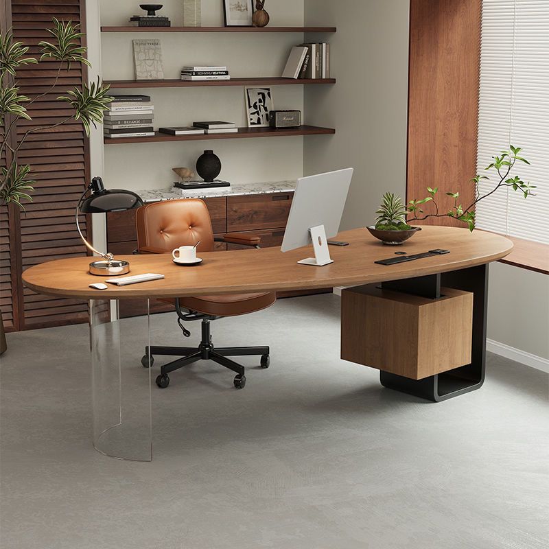 实木书房老板桌书桌轻奢极简现代简约电脑桌家用办公桌高级工作台