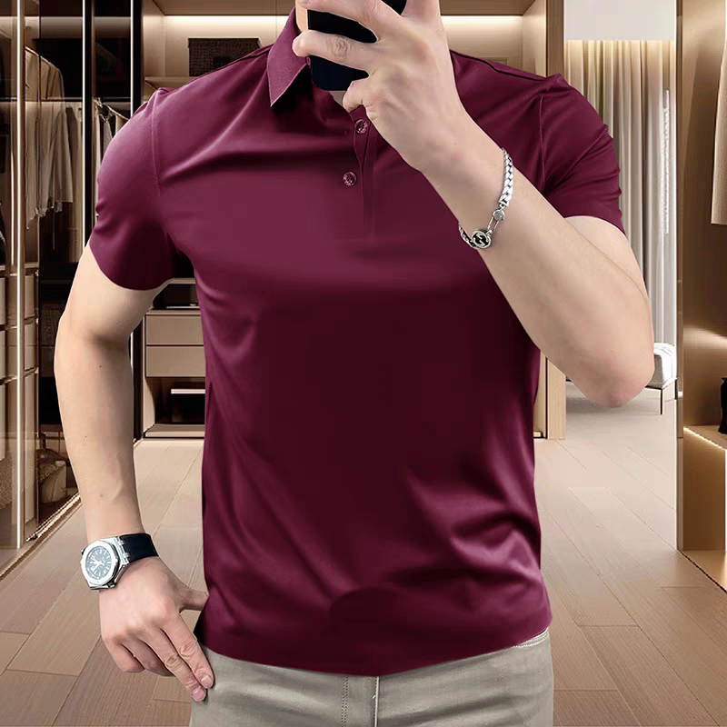 意奢高定凉感液氨弹力修身男POLO