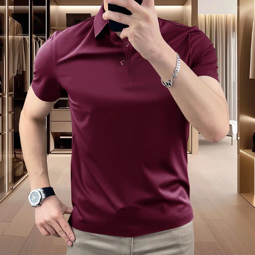 意奢高定凉感液氨弹力修身男POLO