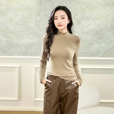 半高领打底衫修身上衣Smen诗萌