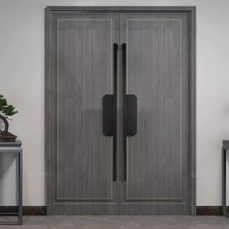 钛黑拉手祥云拉手豪华玻璃门拉手木门拉手中式现代大门拉手门把手