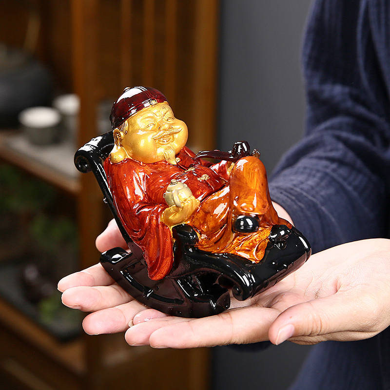 地主变色茶宠摆件精品 可养创意茶玩茶桌茶台茶宠物功夫茶具配件