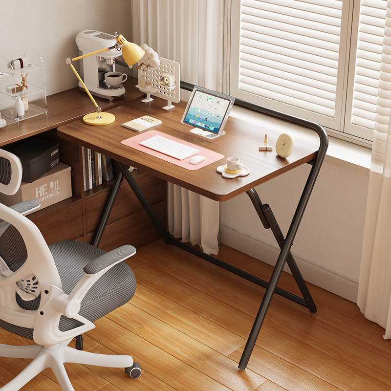 可折叠电脑桌台式卧室家用办公简易小书桌子学习写字长方形出租屋