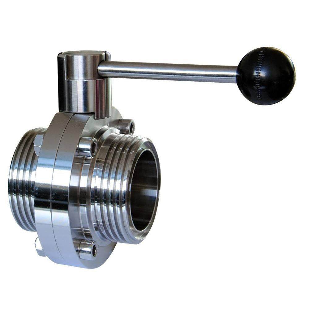 304/316L不锈钢国标手动高压内螺纹式蝶阀 单向卫生食品级蝶阀,五金/工具,蝶阀,淘宝优惠券,粉丝福利购,淘宝优惠卷