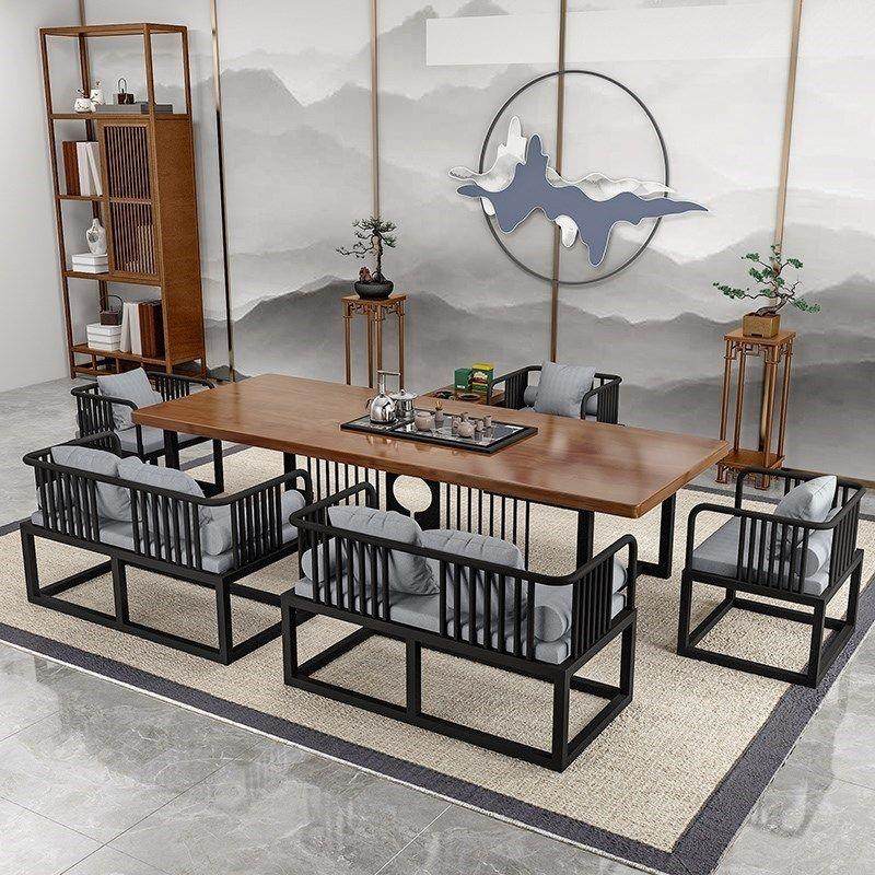 新中式禅意大板茶桌椅组合现代简约办公室茶桌茶室茶台功夫泡茶桌,住宅家具,茶几,淘宝优惠券,粉丝福利购,淘宝优惠卷