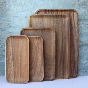 特别好看 托盘实木大号茶盘相思木原木长方形家用精致餐盘茶托