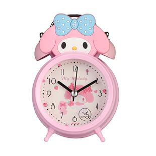 创意可爱卡通闹钟学生用静音儿童卧室床头带灯光打铃钟超大声台钟