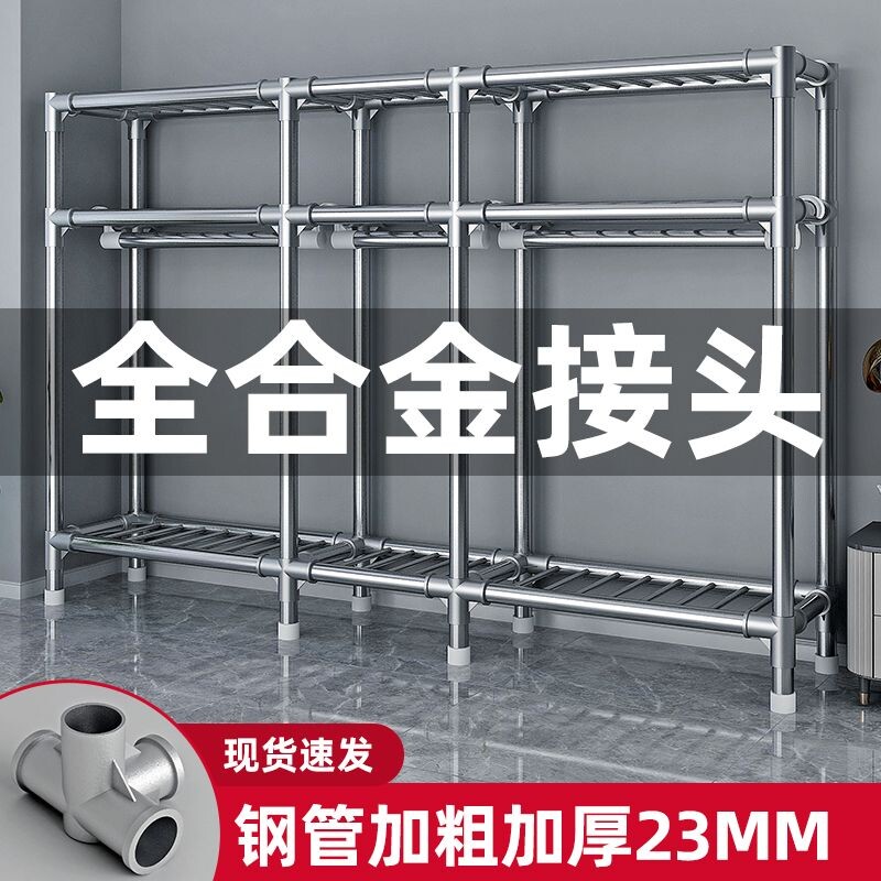 衣柜家用卧室简易组装布衣柜全钢架加厚加粗出租房用铝合金接头