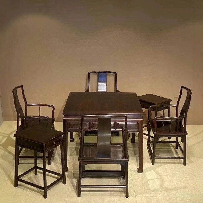 红木麻将桌大红酸枝交趾黄檀木全自动餐桌两用一体家用新中式无补