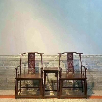 非洲小叶紫檀圈椅南宫椅四出头官帽椅太师椅中式紫檀檀香红木家具