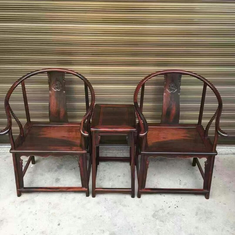 红木家具老挝大红酸枝木圈椅皇宫椅中式明清太师椅交趾黄檀办公椅