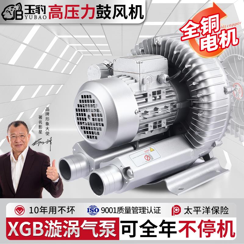 高压漩涡通风机增氧罗茨涡轮220v大功率强力吸工业鼓风机旋涡式气