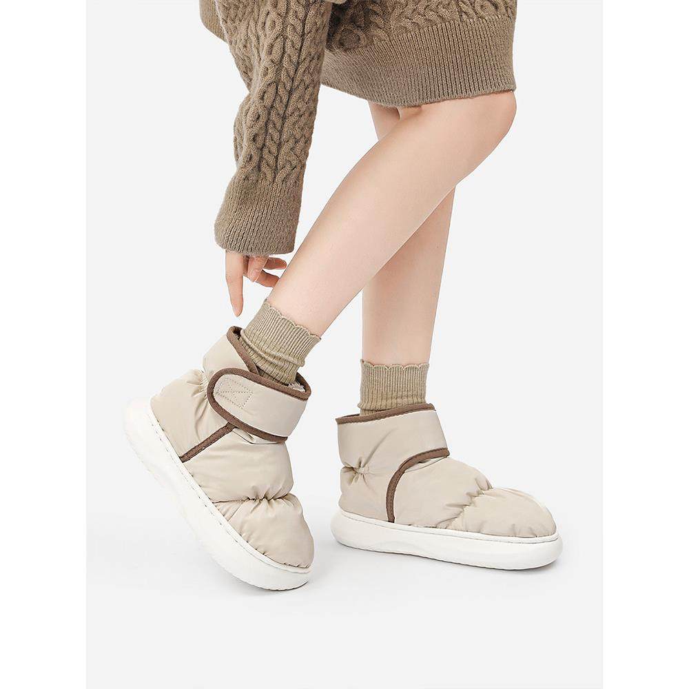 防水棉拖鞋女冬季包跟2023新款室内家居厚底加绒保暖外穿棉鞋男士