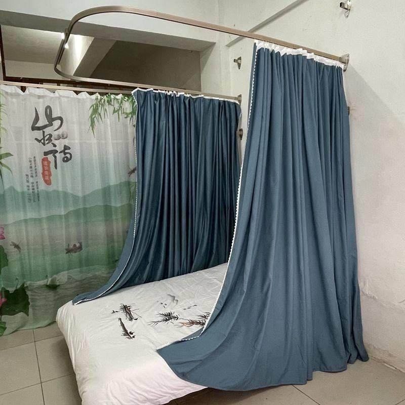 定制打墙导轨蚊帐支架美容院挂墙隔断帘窗帘诊所床位隔帘医院用的