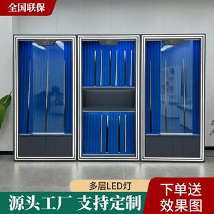 台球杆展示柜感应密码锁烤漆大头小头杆九球杆盒箱包存放球杆定制