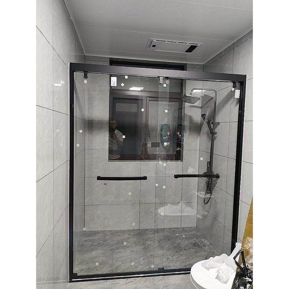 一字型隔断淋浴房家用浴室移门干湿分离玻璃隔断屏风