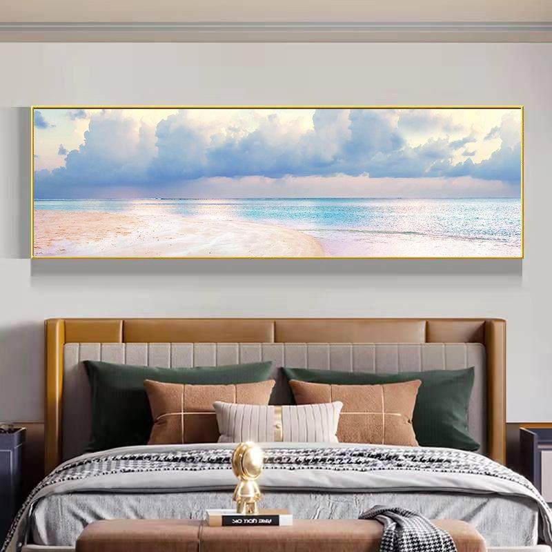 现代简约斯堪的纳维亚小清新客厅装饰画天空水彩画云艺术画风景粉,家居饰品,现代装饰画,淘宝优惠券,粉丝福利购,淘宝优惠卷