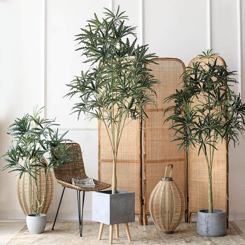 斯堪的纳维亚风格模拟大型植物孔雀木假树彷生绿色植物盆栽客厅室