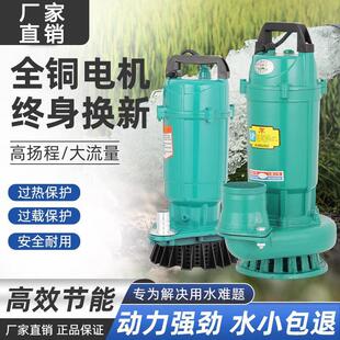潜水泵220V小型污水泵家用抽水泵高扬程农用抽水机大流量灌溉水泵