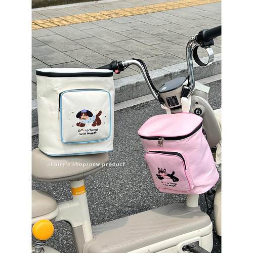 可爱电动车挂包前置储物包大容量骑行通用电瓶自行车收纳挂兜车包