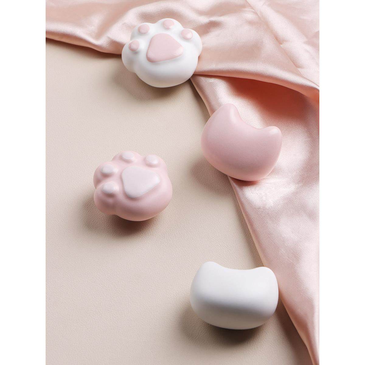 儿童房拉手衣柜门柜子橱柜抽屉彩色陶瓷女孩可爱卡通欧式猫爪把手,基础建材,小拉手,淘宝优惠券,粉丝福利购,淘宝优惠卷