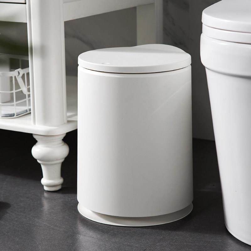 按压式垃圾桶家用卫生间客厅厕所北欧创意桌面塑料有盖垃圾筒带盖