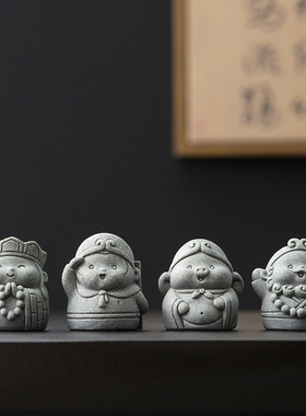 中国风西游记师徒四人桌面人物文创小摆件造景装饰工艺品创意礼品