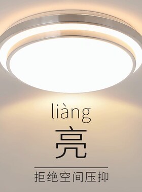 圆形led吸顶灯现代简约客厅灯吊灯大气过道走廊房间阳台卧室灯具