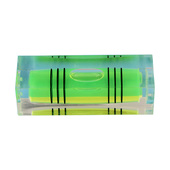 绿色方柱形水平泡条式 方形全新料柱状水准泡水平尺配件52x18x15mm