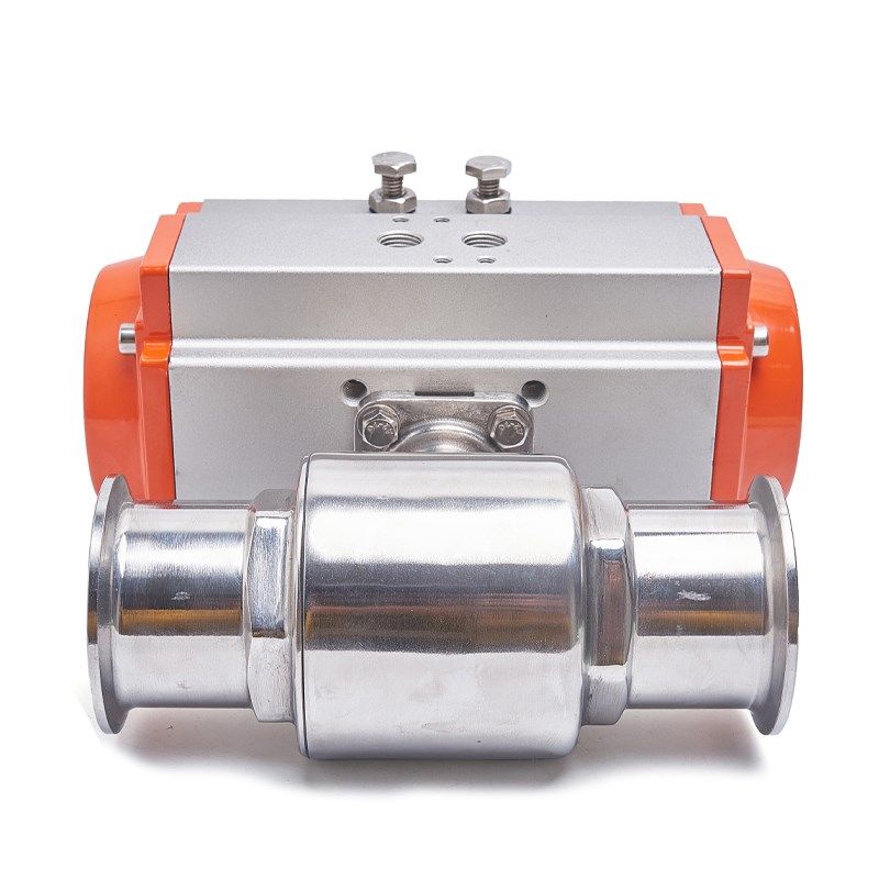 气动304不锈钢快装球阀卫生级 Q681F-16P卡箍式直通阀门卡盘球阀