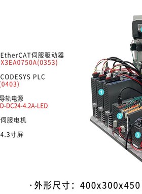 追剪飞剪电子凸轮学习套装 带Codysys PLC, ErCAT总线伺服全套