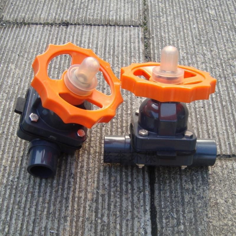 直插式/法兰式DN15/20/25/32/40UPVC隔膜阀 工程塑料水管开关阀门