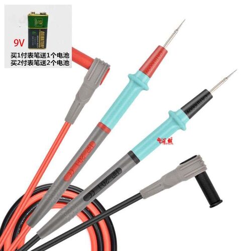 钢针万用表笔特硬硅胶线通用防冻烧20A特尖测试线寿命长高精度笔