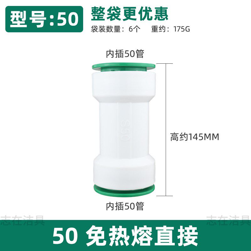 整袋免热熔直接ppr快速接头202532405063直插式变径直接弯头三通