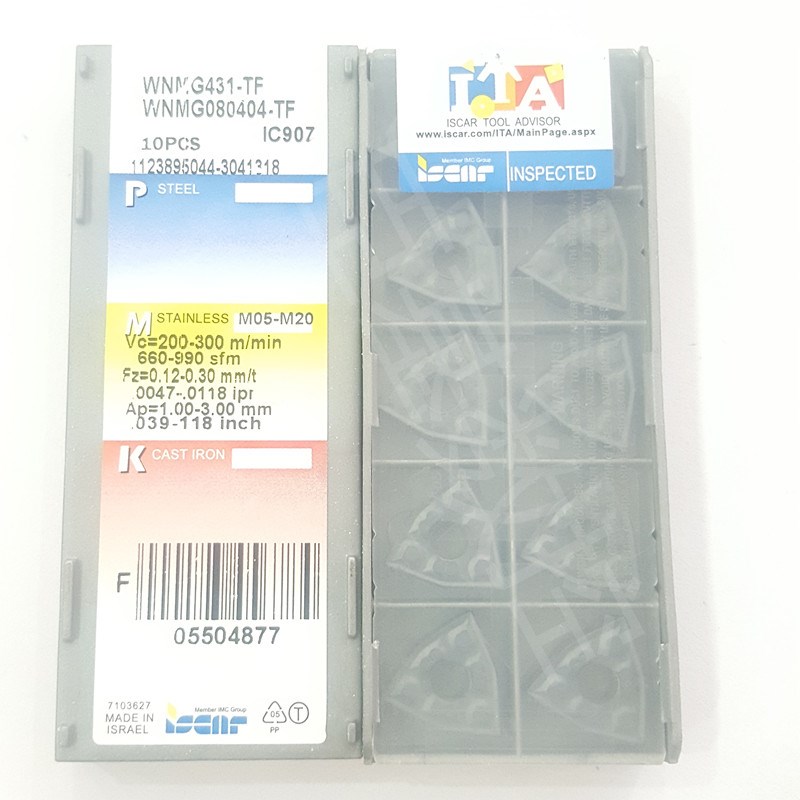 正品以色列伊斯卡六角桃型数控刀片WNMG080404-TF IC907