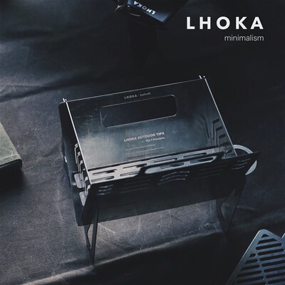 LHOKA Bushcraft平板插片式烧烤炉户外便携折叠柴火炉厚重耐用