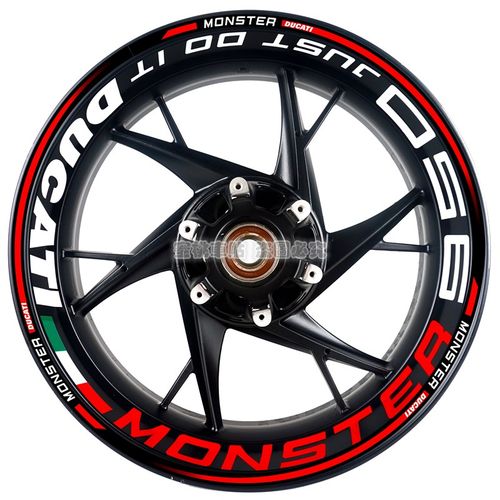 杜卡迪MONSTER怪兽950 821 797 1200改装轮毂贴钢圈贴车身反光贴