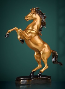 黄铜马到成功摆件黄铜工艺品马毕业季送老师礼品装饰铜马办公室