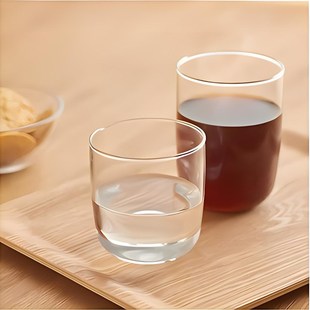 MJ玻璃杯耐高温水杯咖啡杯家用耐热防爆豆浆牛奶高硼硅胖胖杯 日式