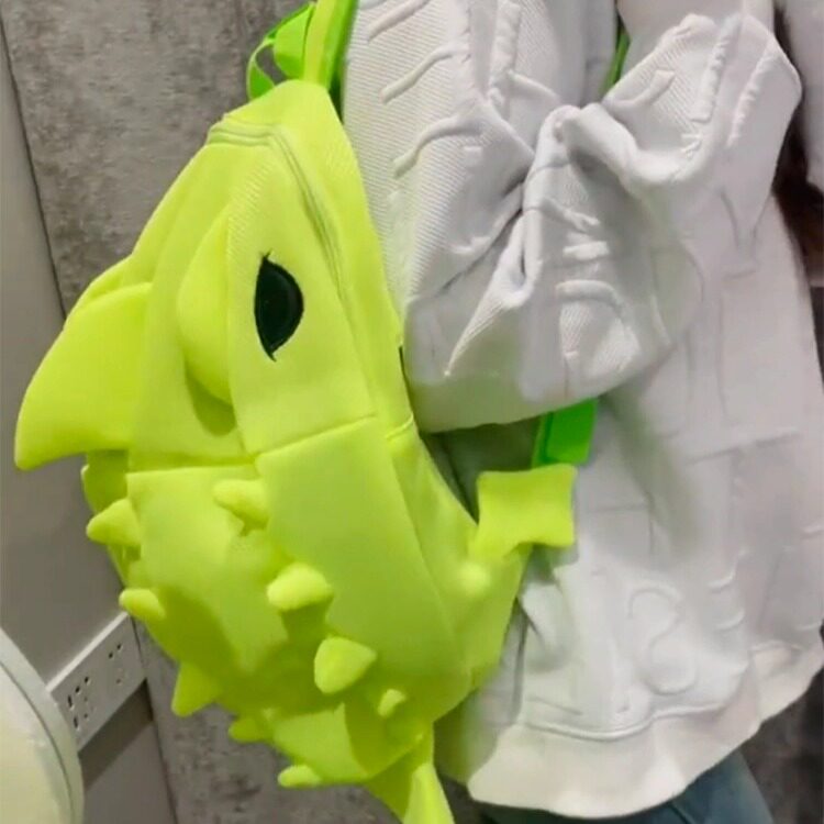 创意个性双肩包男女潮恐龙怪兽搞怪学生ins书包韩版旅行机车背包