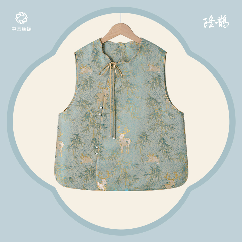 钱小萍非遗宋锦马甲新中式